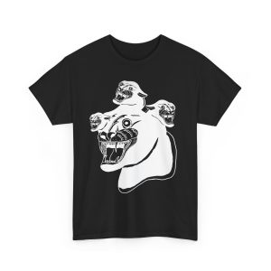 “Cerberus Chernobyl Cat” T-Shirt – Three Times the Cat-titude - Image 56