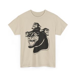 “Cerberus Chernobyl Cat” T-Shirt – Three Times the Cat-titude - Image 4
