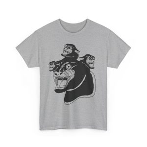 “Cerberus Chernobyl Cat” T-Shirt – Three Times the Cat-titude - Image 48